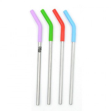 Jumbo Reusable Metal Straw with Carrying Pouch